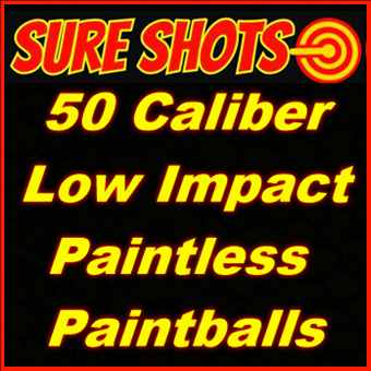 50 Caliber Low Impact Paintless Paintballs